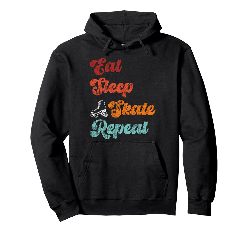 Roller Skating Skate 1970S Eat Sleep Skate Hoodie - Graphic Print Men Women - T-Shirt, Sweatshirt, Hoodie