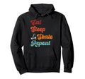 Roller Skating Skate 1970S Eat Sleep Skate Hoodie - Graphic Print Men Women - T-Shirt, Sweatshirt, Hoodie