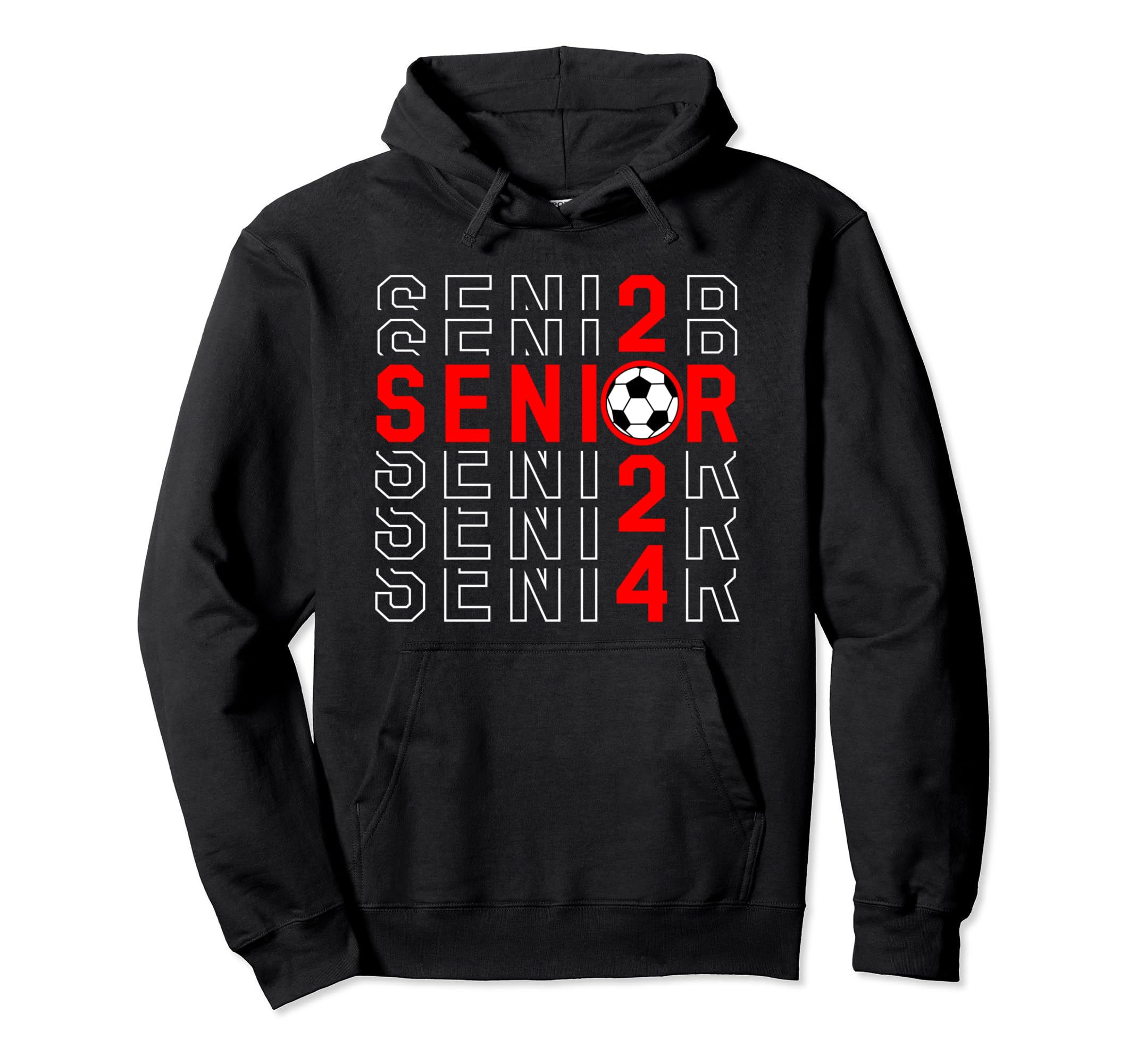 Senior Class 2024 Graduation 2024 Red Hoodie - Graphic Print for Adults - T-Shirt, Sweatshirt, Hoodie