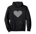 Heart Shaped Soccer Ball Pattern Hoodie - Graphic Print for Adults - T-Shirt, Sweatshirt, Hoodie