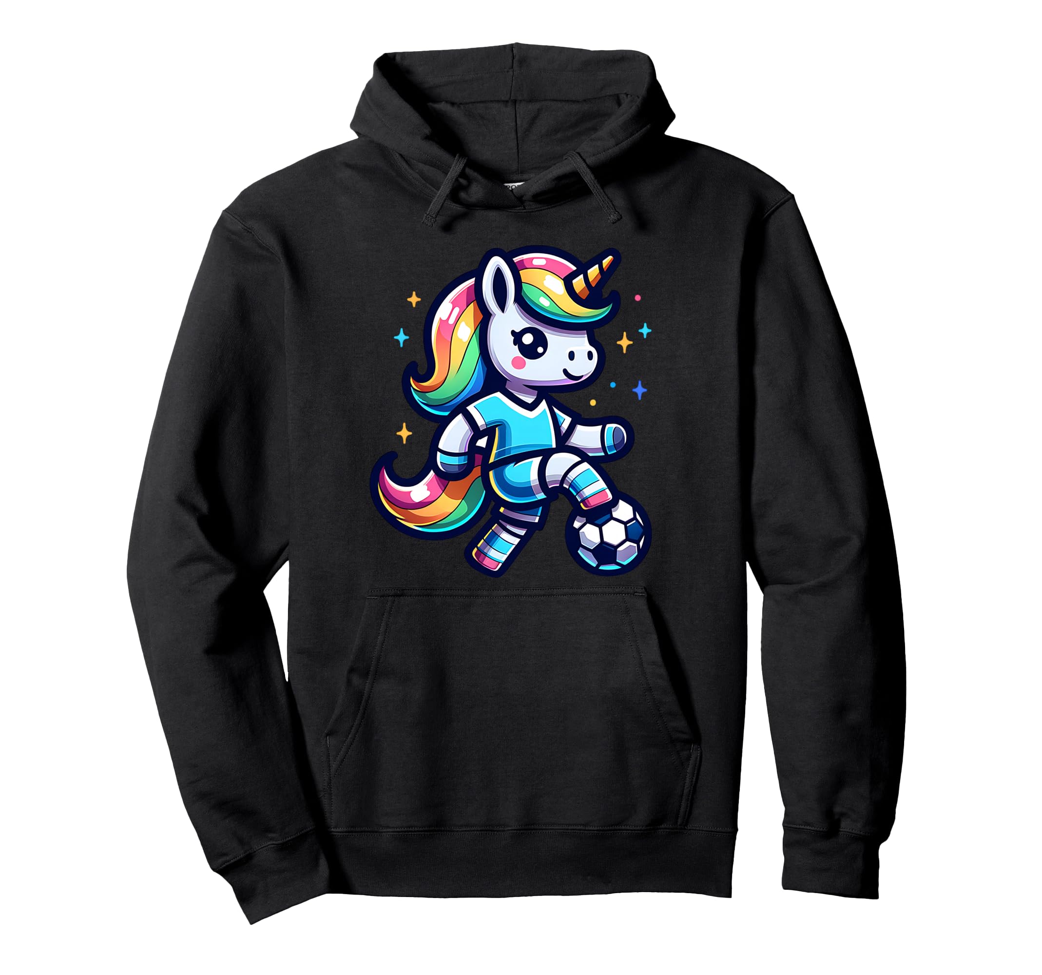 Footballer Unicorn Fans Soccer Team Hoodie - Trendy Graphic for Adults - T-Shirt, Sweatshirt, Hoodie