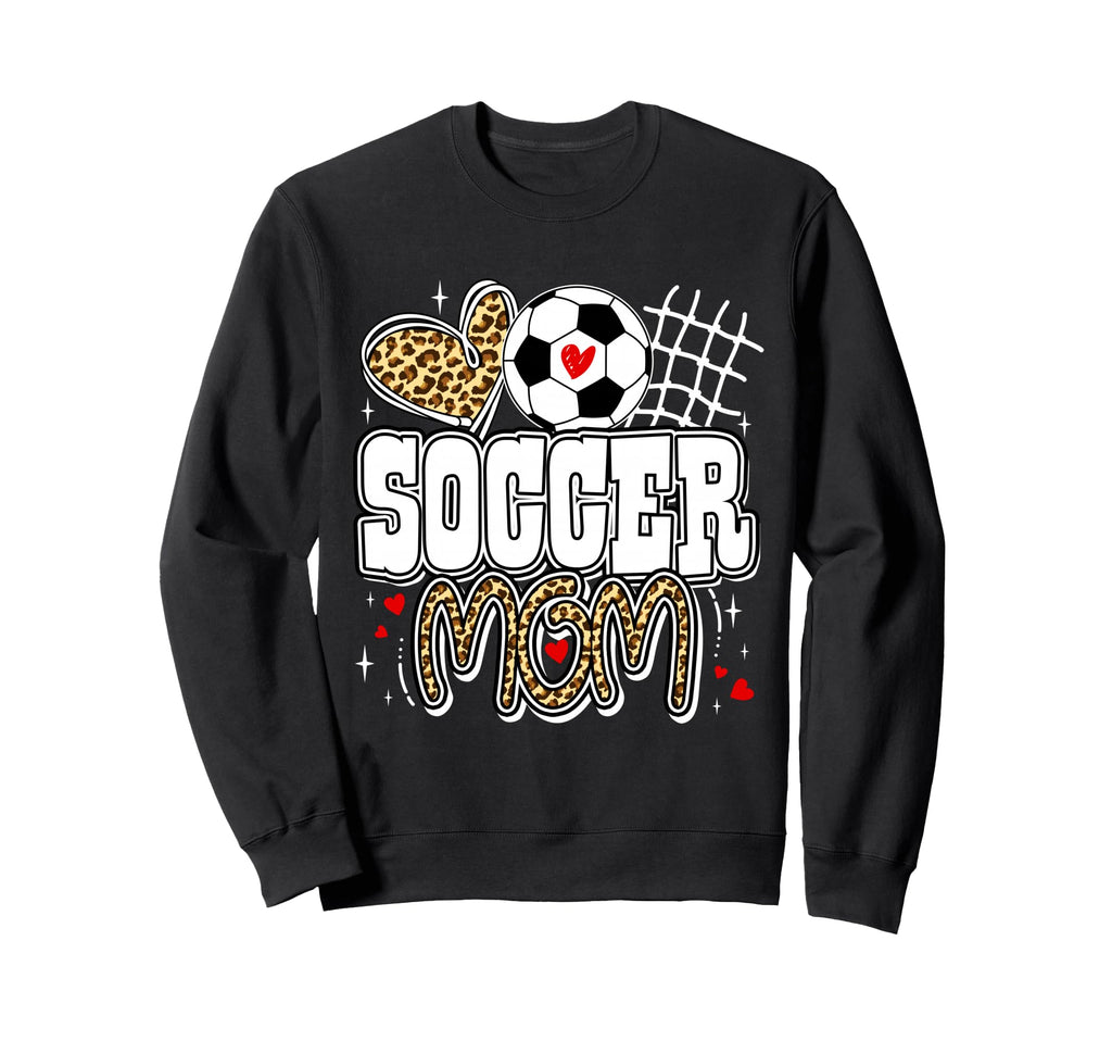 Leopard Soccer Mom Soccer Mama Mother Sweatshirt - Graphic Print Unisex - T-Shirt, Sweatshirt, Hoodie