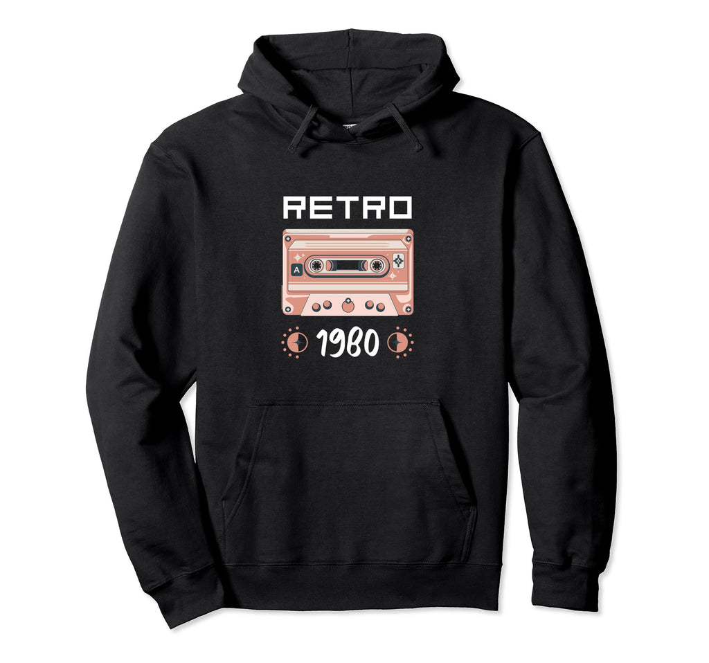 Tape Music Nostalgia 1980 Birthday Hoodie - Graphic Print Unisex - T-Shirt, Sweatshirt, Hoodie