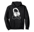 Hip Hop Over Ear Headphones Old School Hoodie - Minimalist Print Unisex - T-Shirt, Sweatshirt, Hoodie