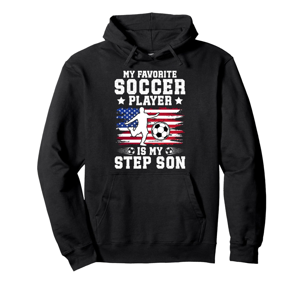 Proud Soccer Step Dad Soccer Player Hoodie - Aesthetic Graphic for Adults - T-Shirt, Sweatshirt, Hoodie