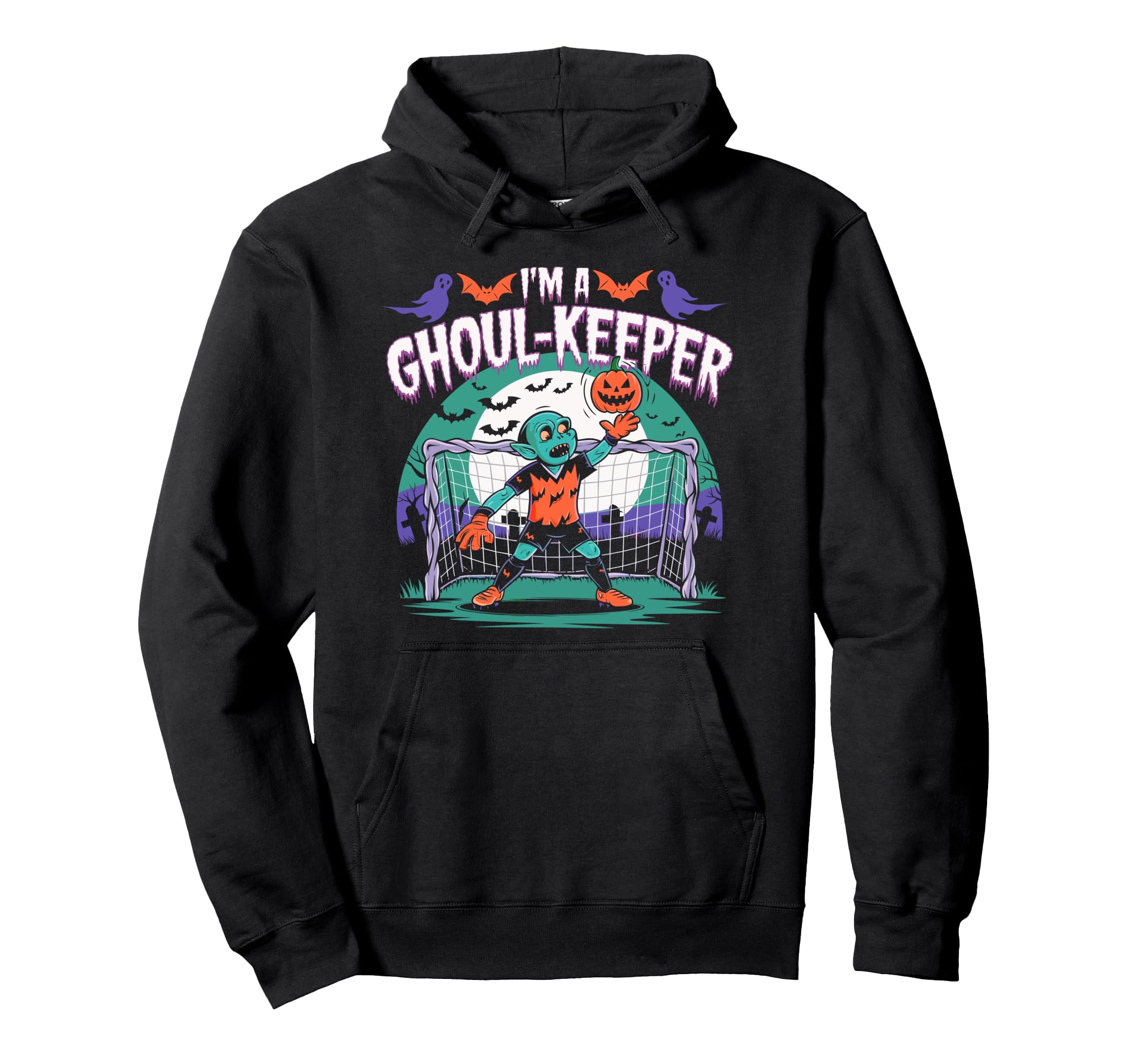 Ghoul Keeper Soccer Halloween Spooky Hoodie - Streetwear Style for Adults - T-Shirt, Sweatshirt, Hoodie