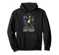 Raised Old School Hip Hop Teddy Bear Hoodie - Trendy Graphic for Adults - T-Shirt, Sweatshirt, Hoodie