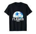 Soccer Flames Mom Distressed T-Shirt - Aesthetic Graphic for Adults - T-Shirt, Sweatshirt, Hoodie