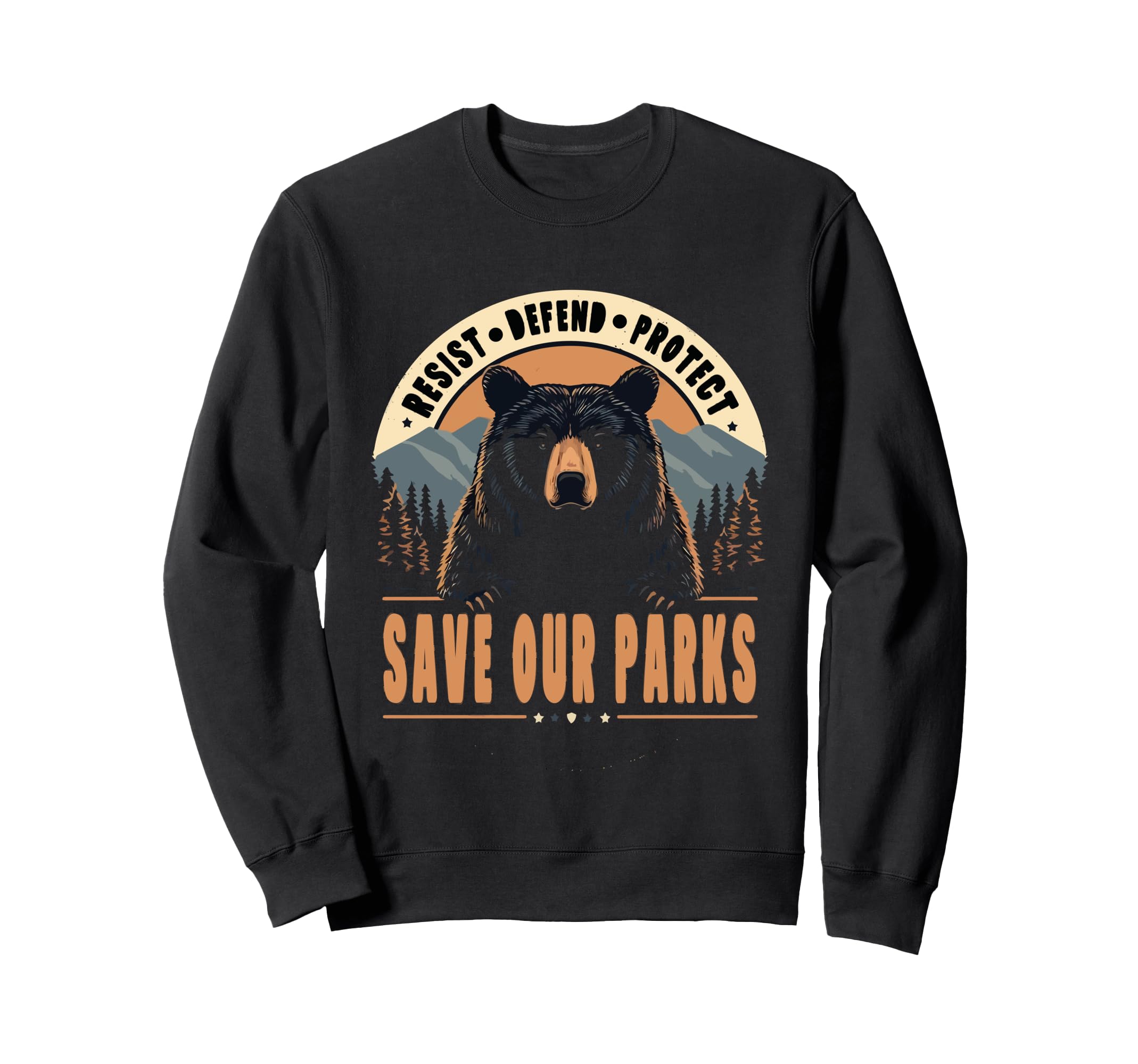 Resist Mountain Save Our Parks Resist Sweatshirt - Minimalist Print Unisex - T-Shirt, Sweatshirt, Hoodie
