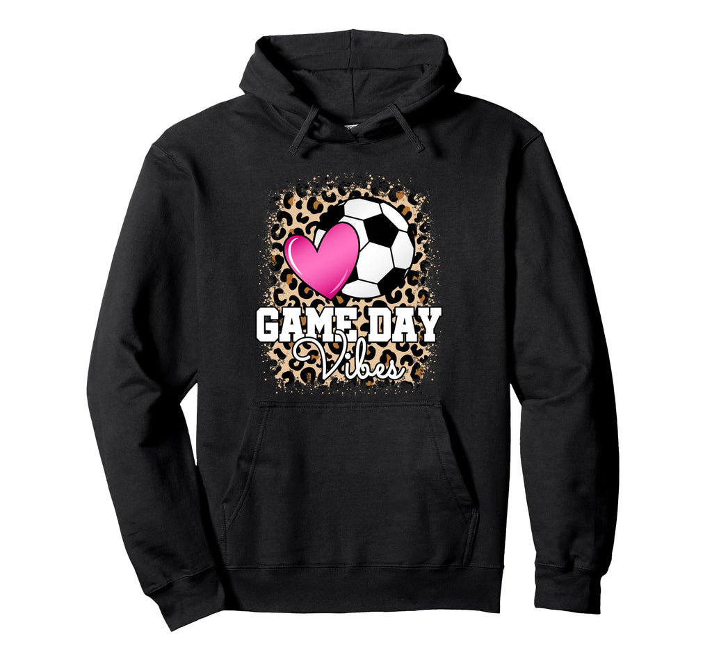 Game Day Soccer Leopard Soccer Hoodie - Aesthetic Graphic Unisex - T-Shirt, Sweatshirt, Hoodie