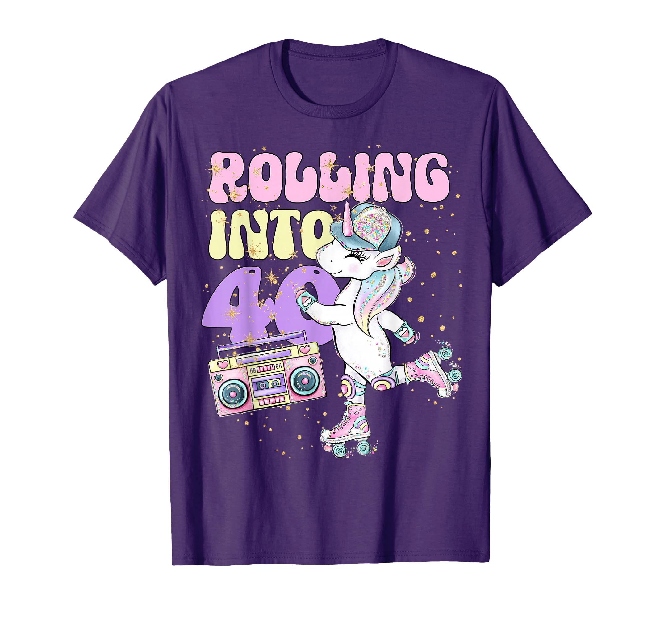40Th Birthday Roller Skate Party T-Shirt - Fun Novelty Design Men Women - T-Shirt, Sweatshirt, Hoodie