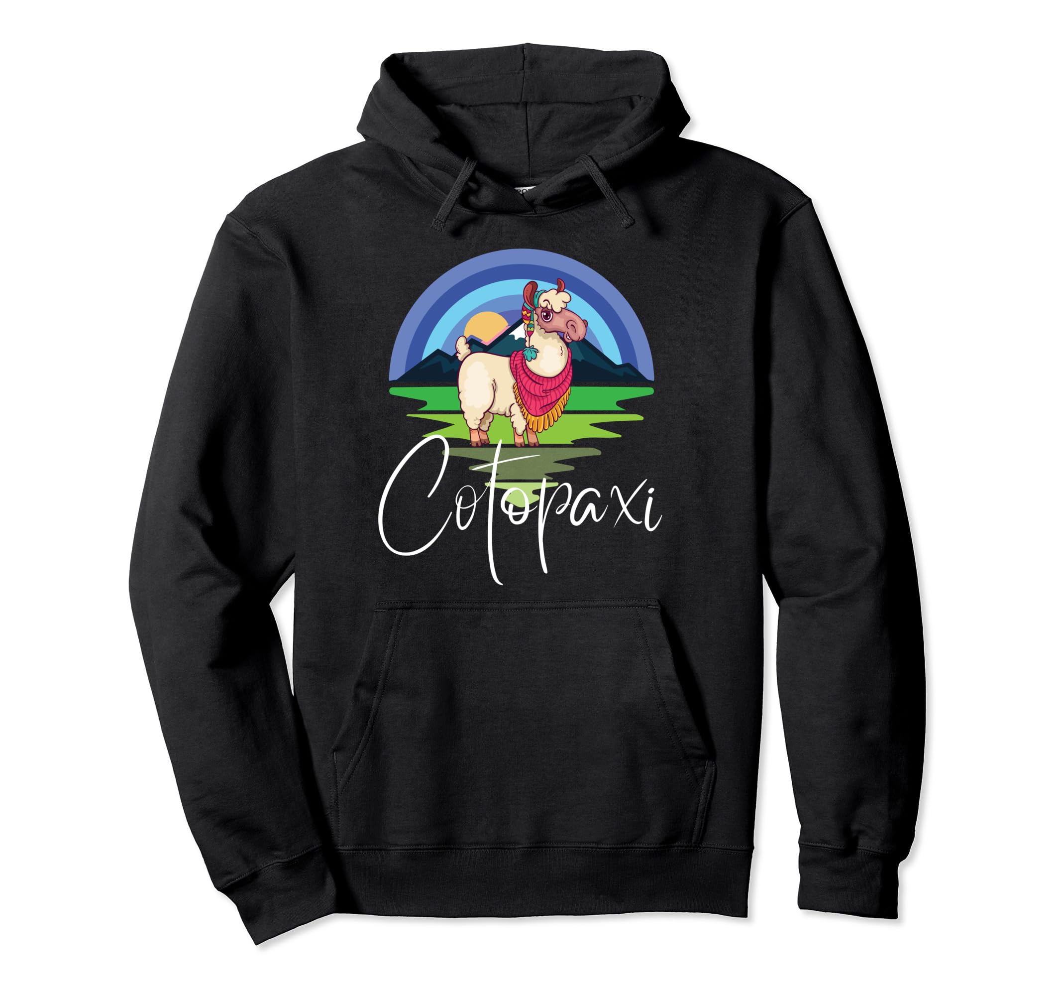 National Park Llama Cotopaxi Ecuador Hoodie - Unique Graphic Men Women - T-Shirt, Sweatshirt, Hoodie