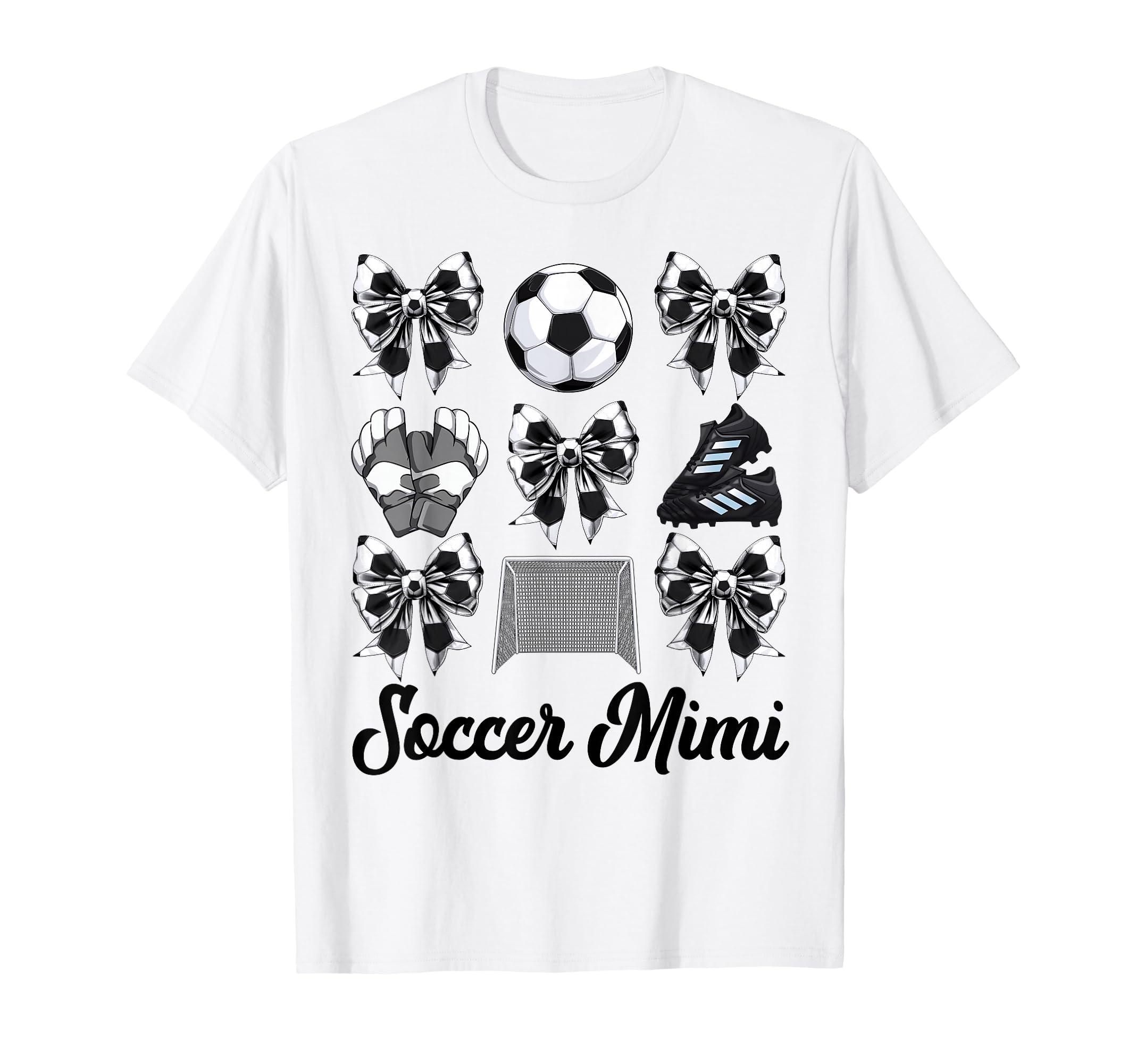 Soccer Mimi Bow Soccer Mom Mommy T-Shirt - Casual Everyday Wear Unisex - T-Shirt, Sweatshirt, Hoodie