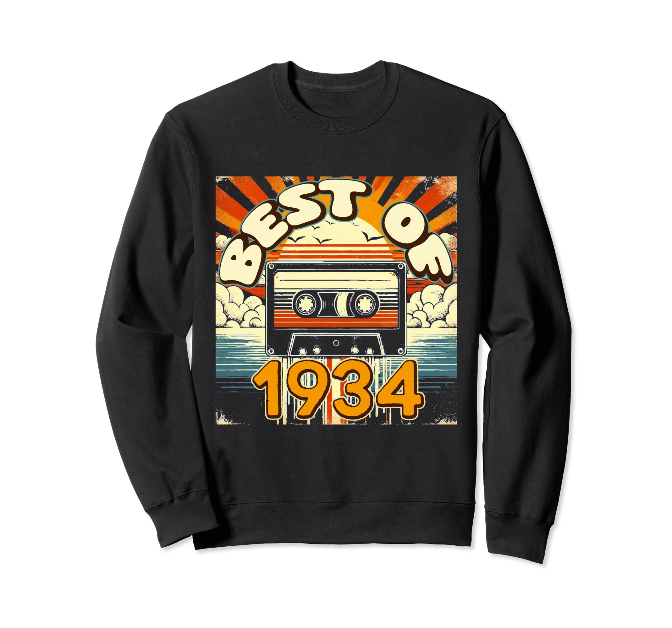 Best 1934 Cassette Tape Birthday Sweatshirt - Streetwear Style for Adults - T-Shirt, Sweatshirt, Hoodie