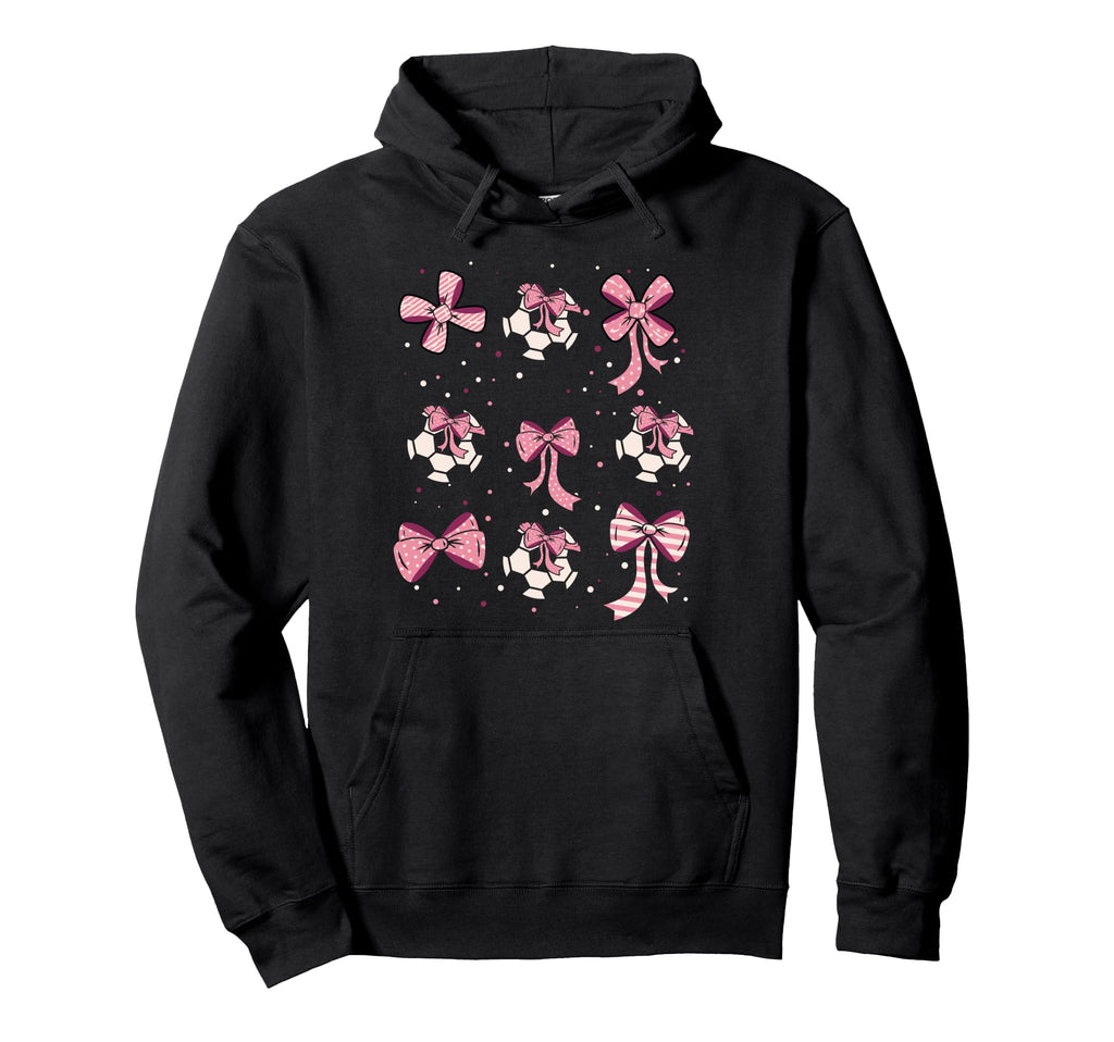 Soccer Ball Coquette Bow Game Day Hoodie - Fun Novelty Design Unisex - T-Shirt, Sweatshirt, Hoodie