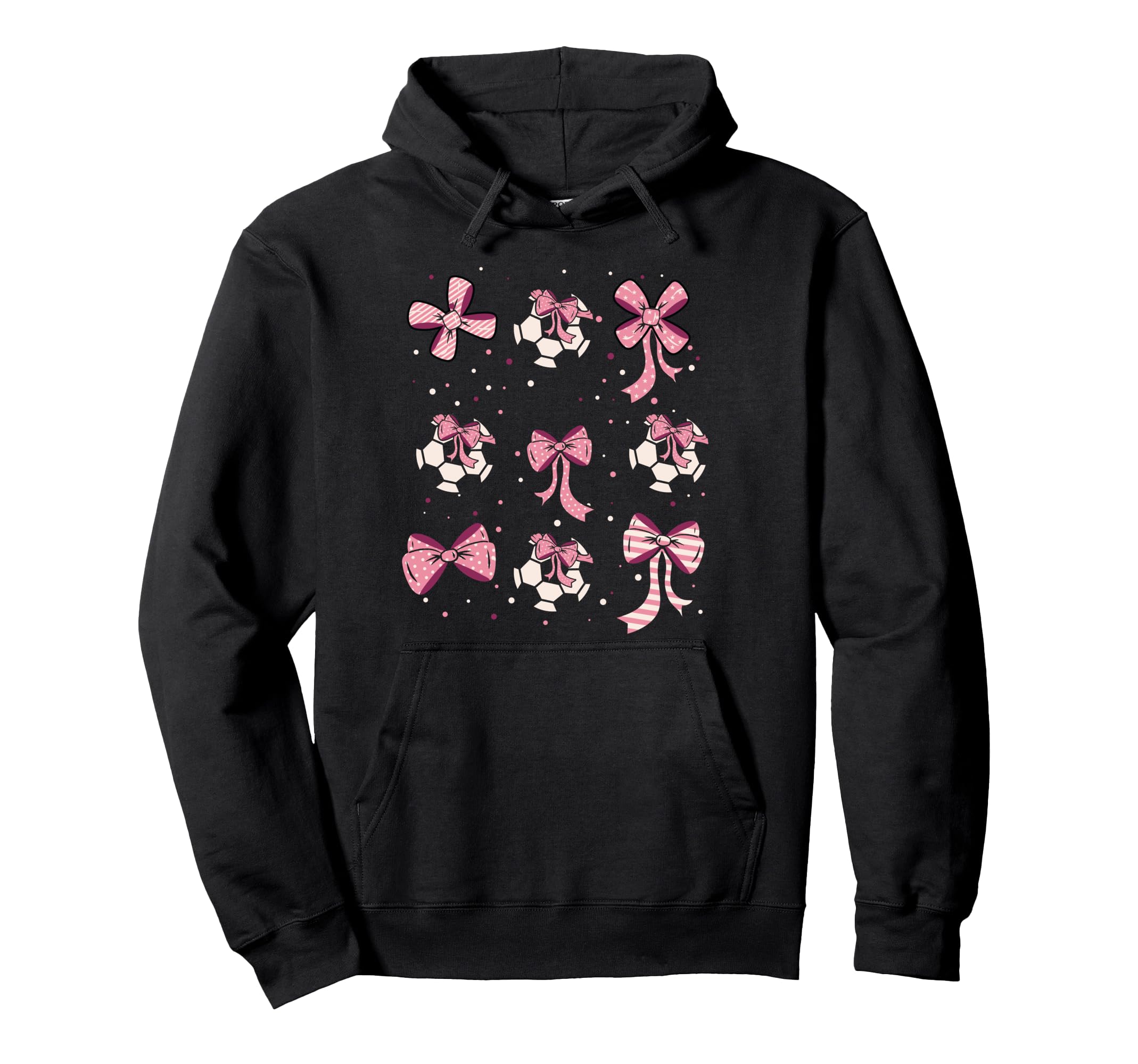 Soccer Ball Coquette Bow Game Day Hoodie - Fun Novelty Design Unisex - T-Shirt, Sweatshirt, Hoodie