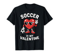 Funny Soccer Valentine Cartoon Heart T-Shirt - Unique Graphic Unisex - T-Shirt, Sweatshirt, Hoodie