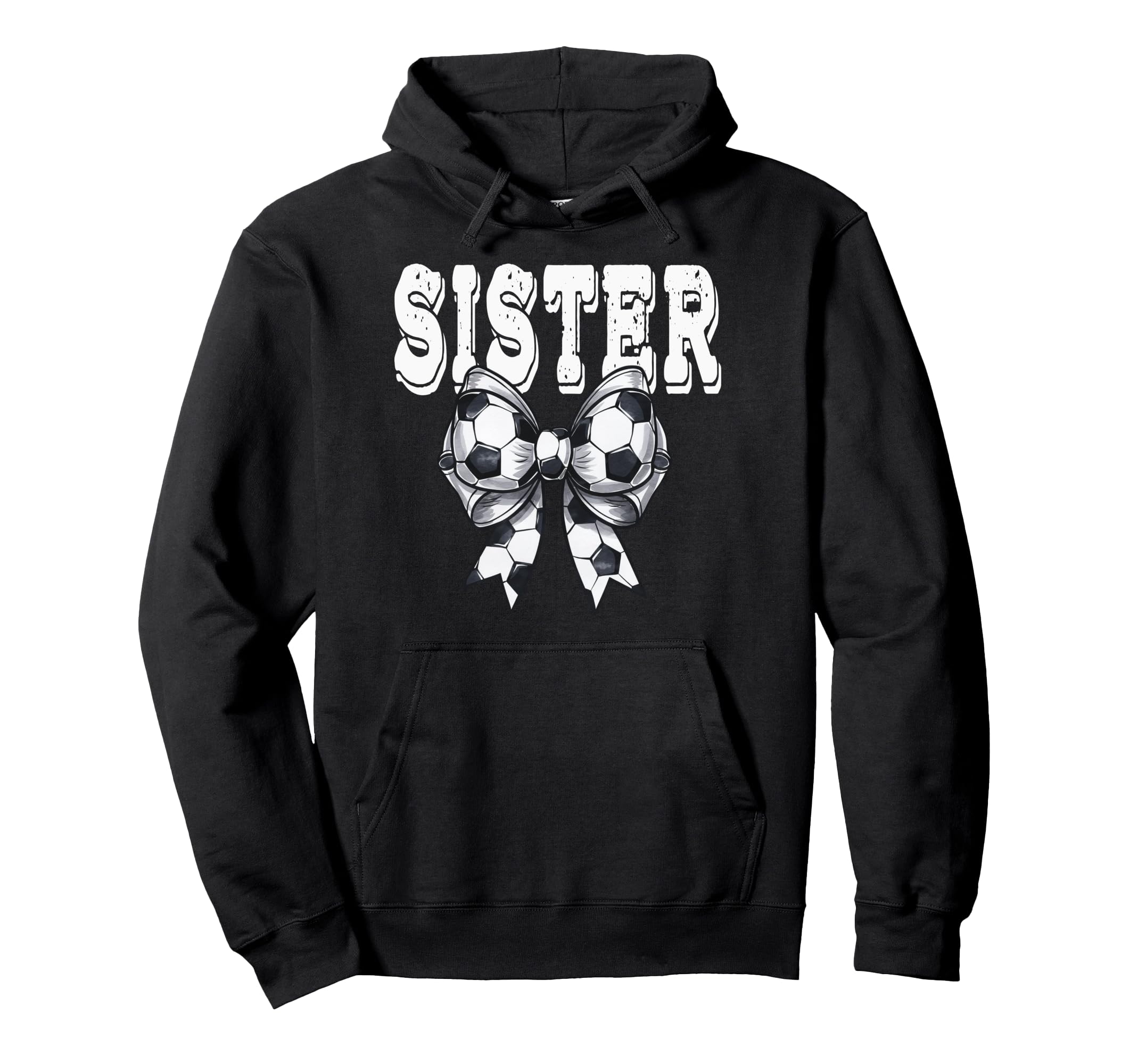 Coquette Soccer Bow Mom Sister Grandma Hoodie - Unique Graphic Unisex - T-Shirt, Sweatshirt, Hoodie