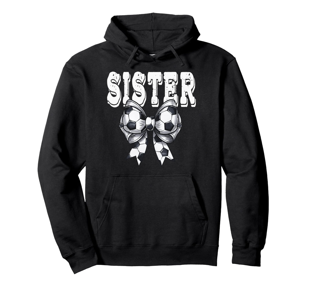 Coquette Soccer Bow Mom Sister Grandma Hoodie - Custom Art Print Unisex - T-Shirt, Sweatshirt, Hoodie
