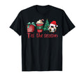 Tis Season Soccer Coffee Santa Claus T-Shirt - Novelty Apparel for Adults - T-Shirt, Sweatshirt, Hoodie