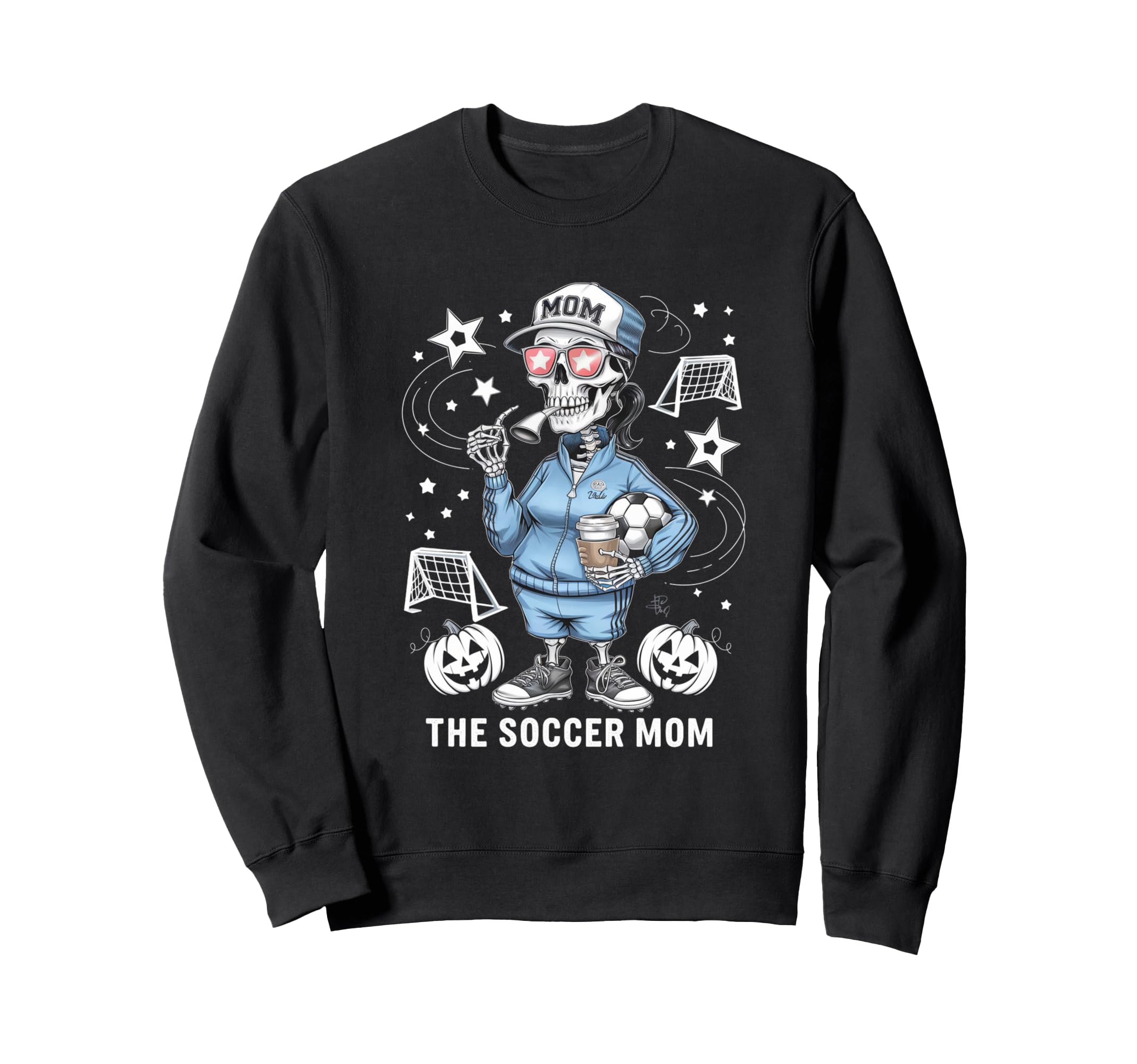 Soccer Mom Skeletton Halloween Soccer Sweatshirt - Graphic Print Unisex - T-Shirt, Sweatshirt, Hoodie