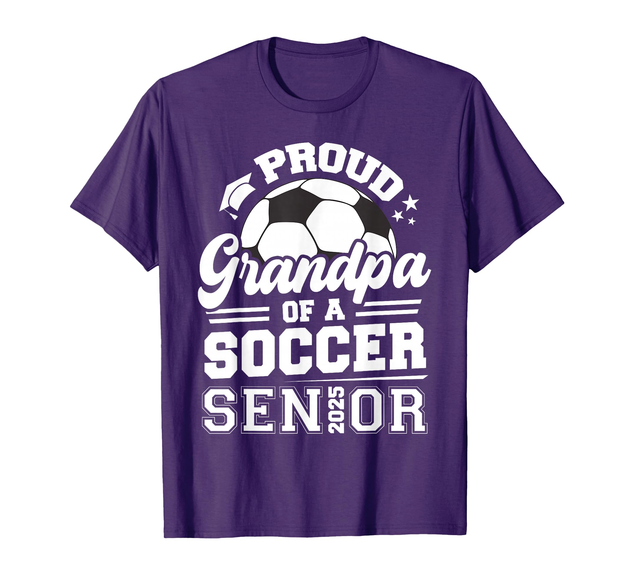 Proud Grandpa Soccer Ball Senior 2025 T-Shirt - Trendy Graphic for Adults - T-Shirt, Sweatshirt, Hoodie