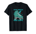 Four Wheels One Love Roller Skating T-Shirt - Unique Graphic Unisex - T-Shirt, Sweatshirt, Hoodie