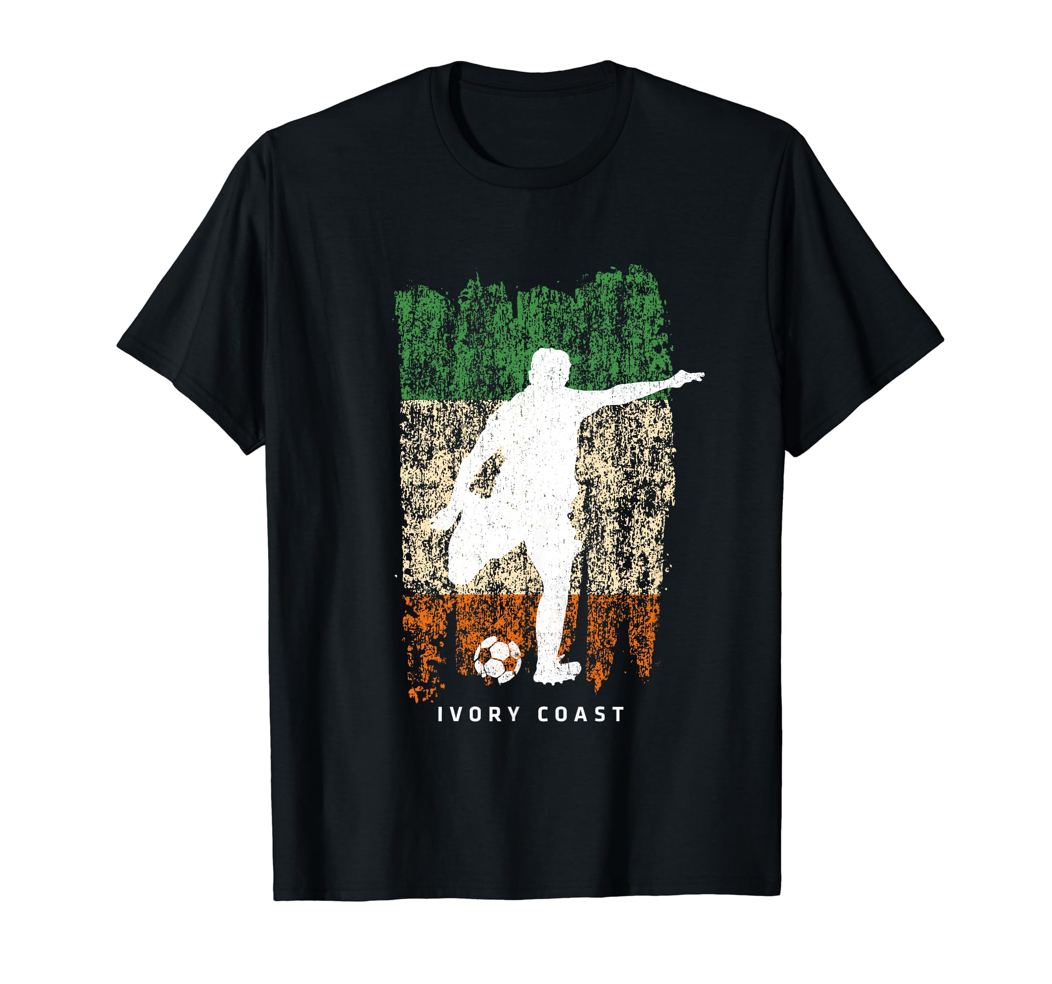 Ivory Coast Flag Soccer Player T-Shirt - Aesthetic Graphic Men Women - T-Shirt, Sweatshirt, Hoodie