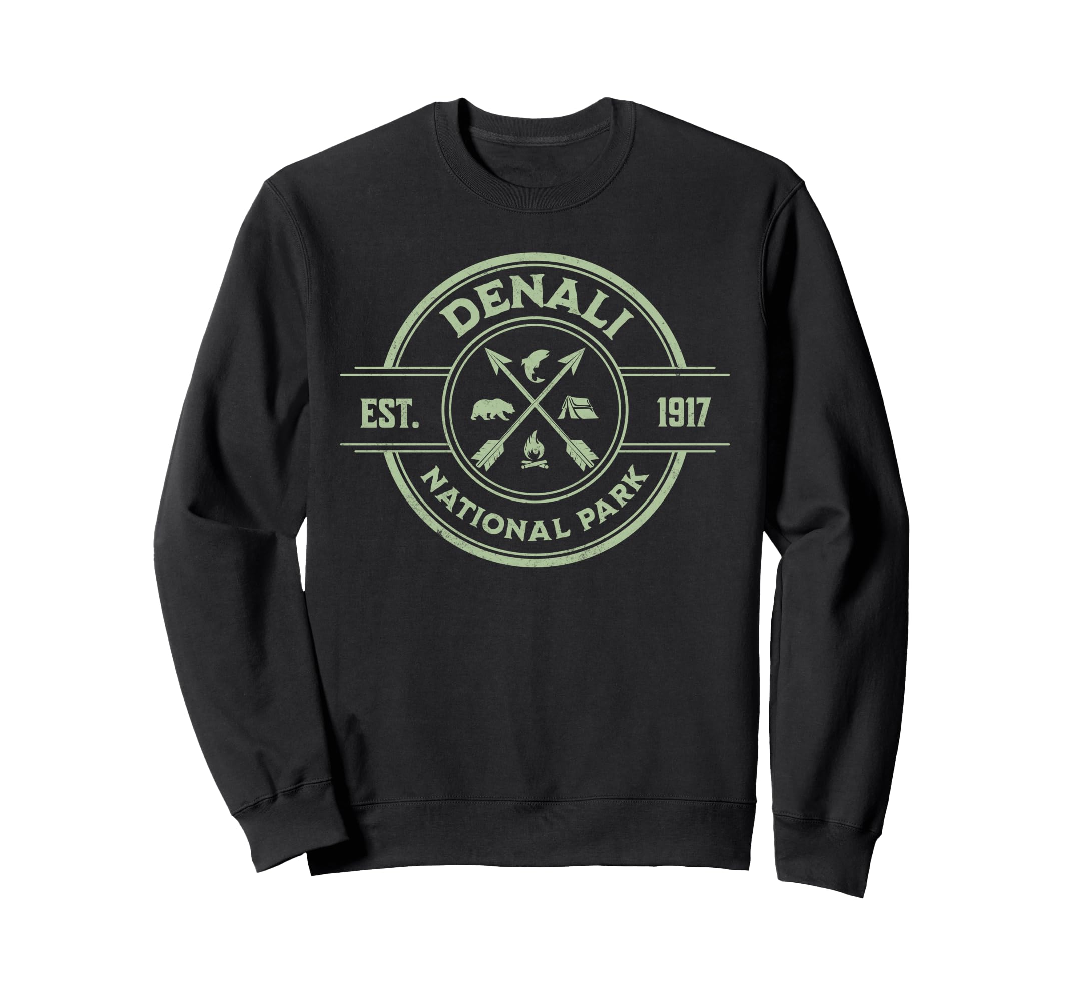 Denali National Park Est 1917 Sweatshirt - Fun Novelty Design Men Women - T-Shirt, Sweatshirt, Hoodie