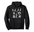 Creepy Bunny Rabbits Horror Goth Grunge Hoodie - Streetwear Style Unisex - T-Shirt, Sweatshirt, Hoodie