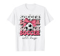 Groovy Soccer Coquette Bow Soccer T-Shirt - Fun Novelty Design for Adults - T-Shirt, Sweatshirt, Hoodie