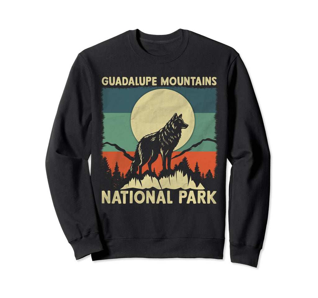 Wolf Guadalupe Mountains National Sweatshirt - Streetwear Style for Adults - T-Shirt, Sweatshirt, Hoodie