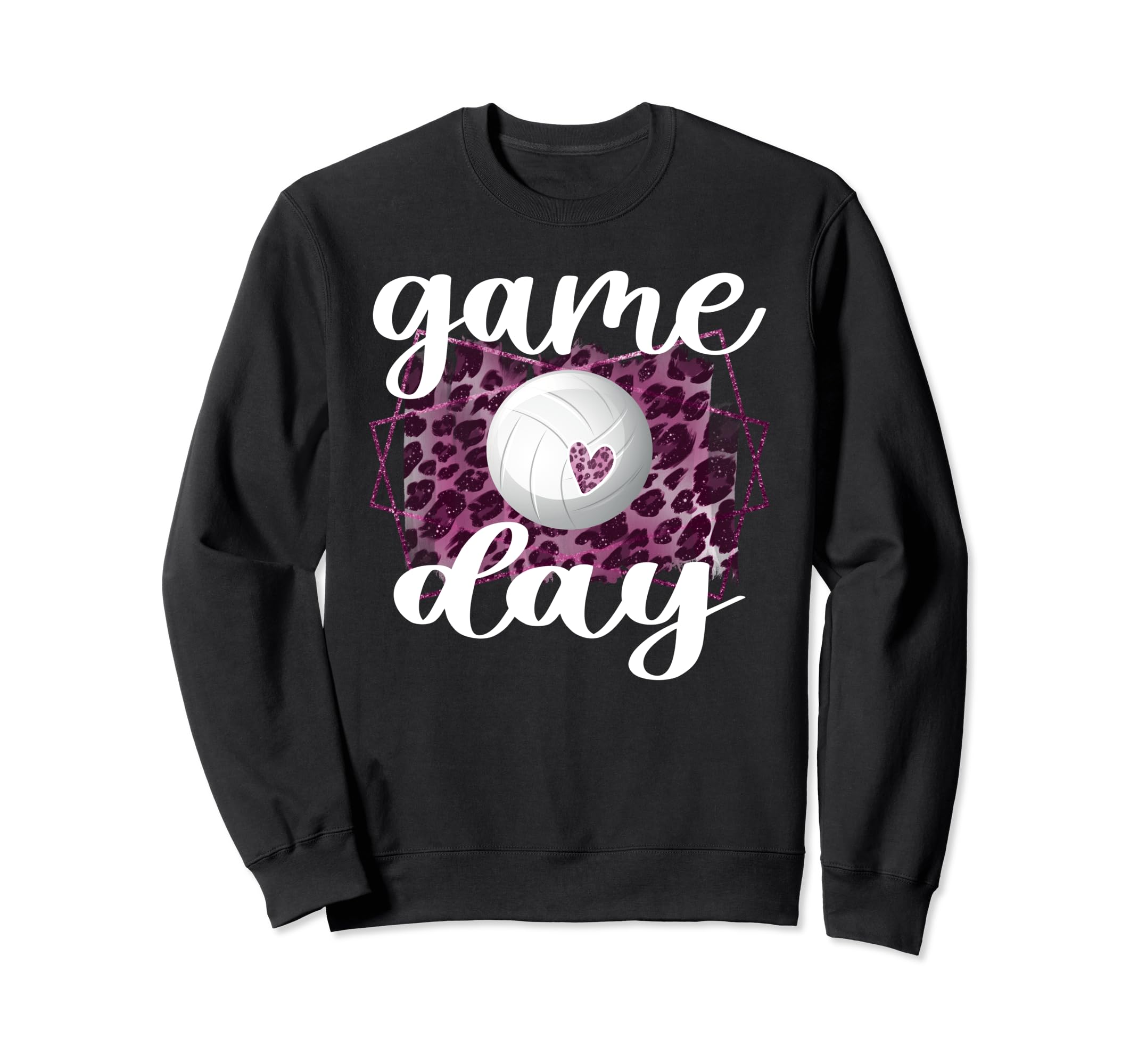 Game Day Leopard Volleyball Game Day Sweatshirt - Graphic Print Unisex - T-Shirt, Sweatshirt, Hoodie
