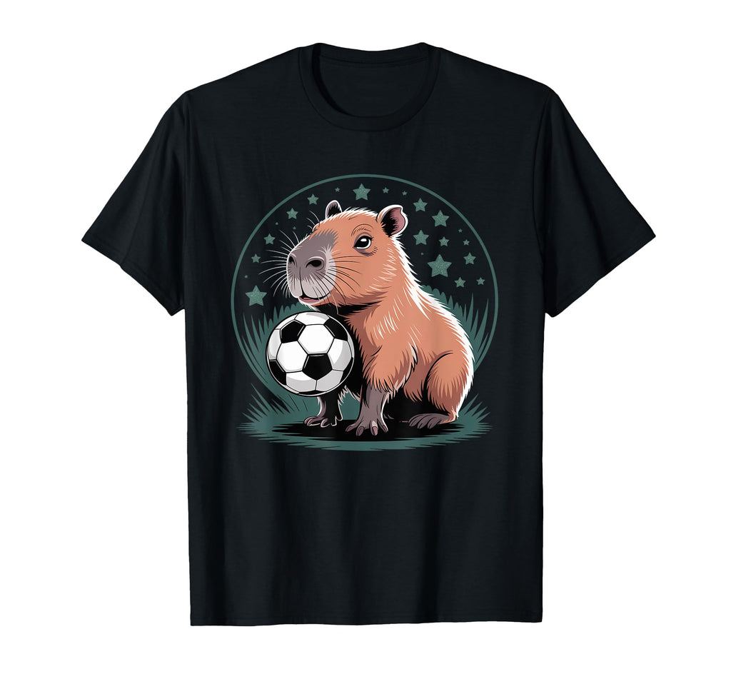 Soccer Capybara Capy Football Lover T-Shirt - Casual Everyday Wear Unisex - T-Shirt, Sweatshirt, Hoodie