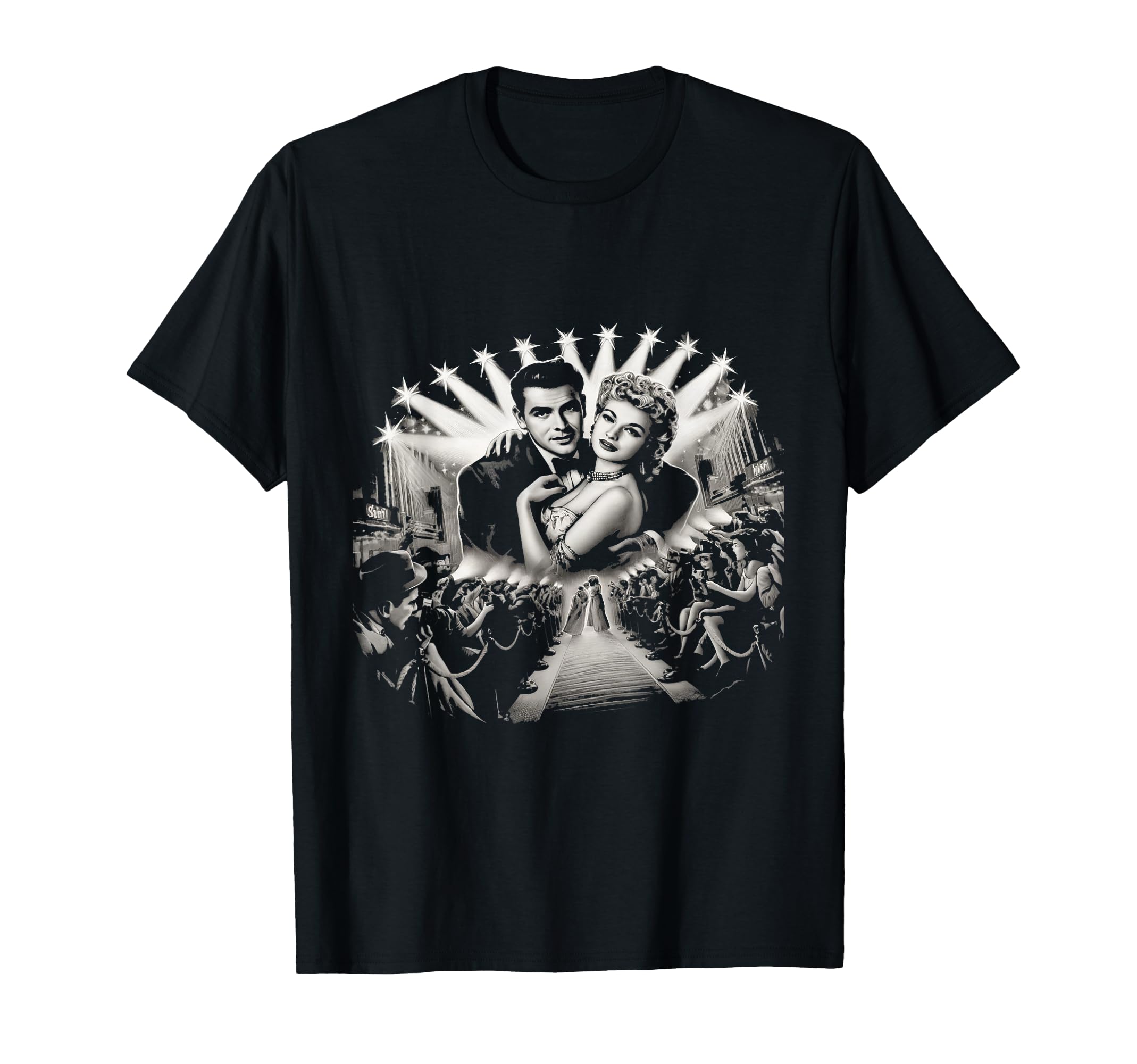 Black And White Glamour Hollywood T-Shirt - Novelty Apparel Men Women - T-Shirt, Sweatshirt, Hoodie