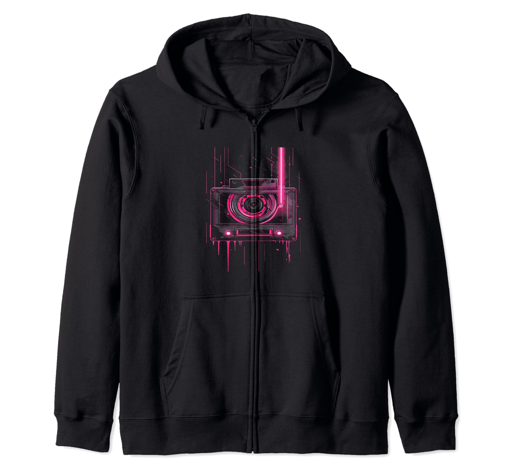Neon Cassette Tape Gift Hoodie - Fun Novelty Design Unisex - T-Shirt, Sweatshirt, Hoodie