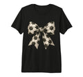 Watercolor Soccer Ball Bow Sport T-Shirt - Casual Everyday Wear Men Women - T-Shirt, Sweatshirt, Hoodie