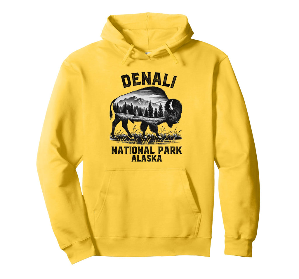 Denali National Park Souvenir Alaska Hoodie - Custom Art Print for Adults - T-Shirt, Sweatshirt, Hoodie