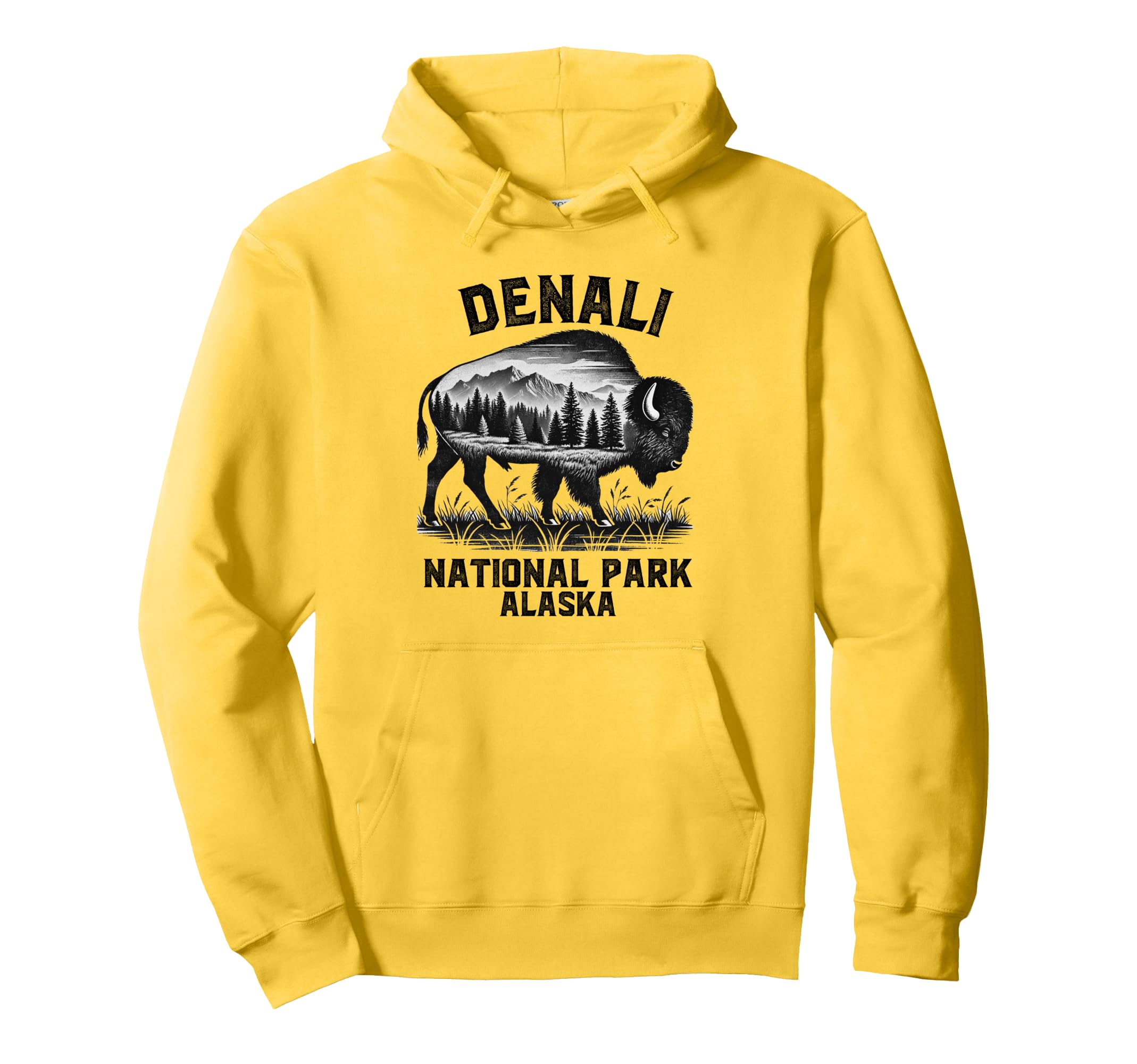 Denali National Park Souvenir Alaska Hoodie - Custom Art Print for Adults - T-Shirt, Sweatshirt, Hoodie