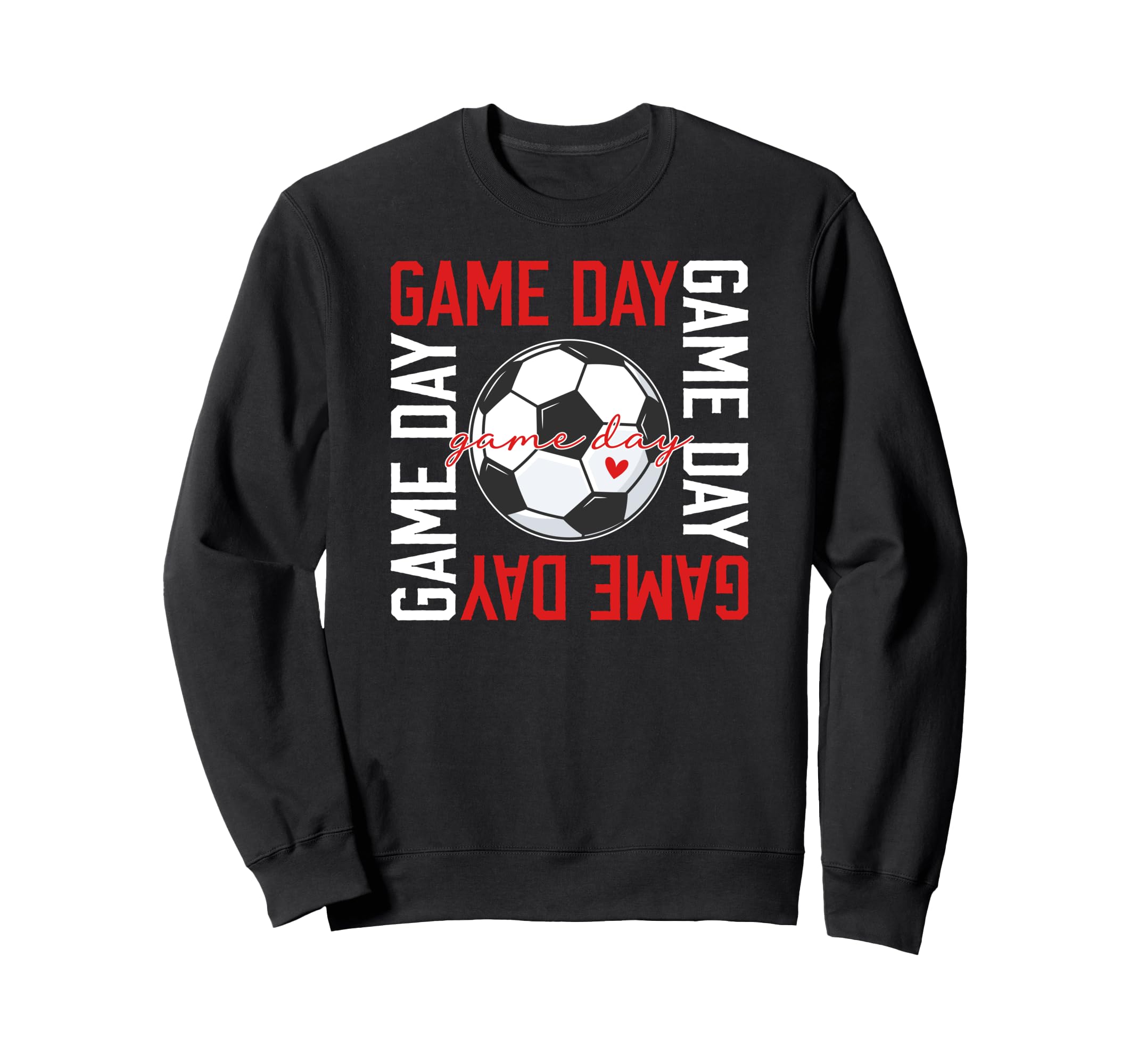 Game Day Soccer Heart Soccer Game Sweatshirt - Minimalist Print Men Women - T-Shirt, Sweatshirt, Hoodie