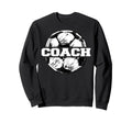 Soccer Coach Soccer Ball Split Sweatshirt - Casual Everyday Wear Men Women - T-Shirt, Sweatshirt, Hoodie