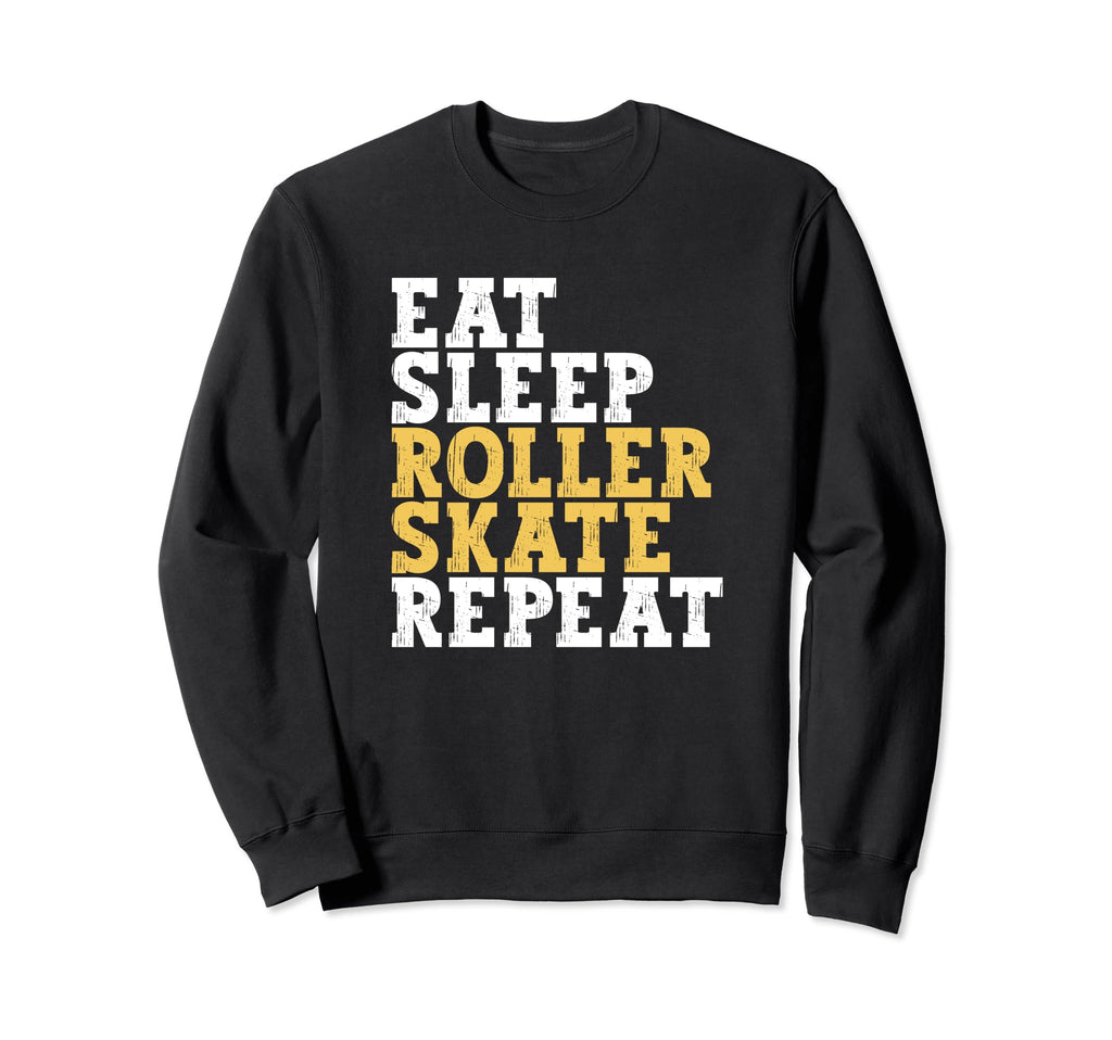Eat Sleep Skate Repeat Roller Skate Sweatshirt - Aesthetic Graphic Unisex - T-Shirt, Sweatshirt, Hoodie