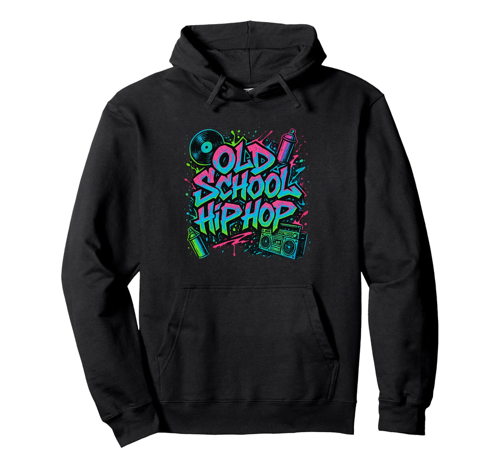Raised Old School Hip Hop Rap Vinyl Hoodie - Streetwear Style Men Women - T-Shirt, Sweatshirt, Hoodie