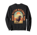 Grand Tetons National Park Bison Sweatshirt - Aesthetic Graphic for Adults - T-Shirt, Sweatshirt, Hoodie
