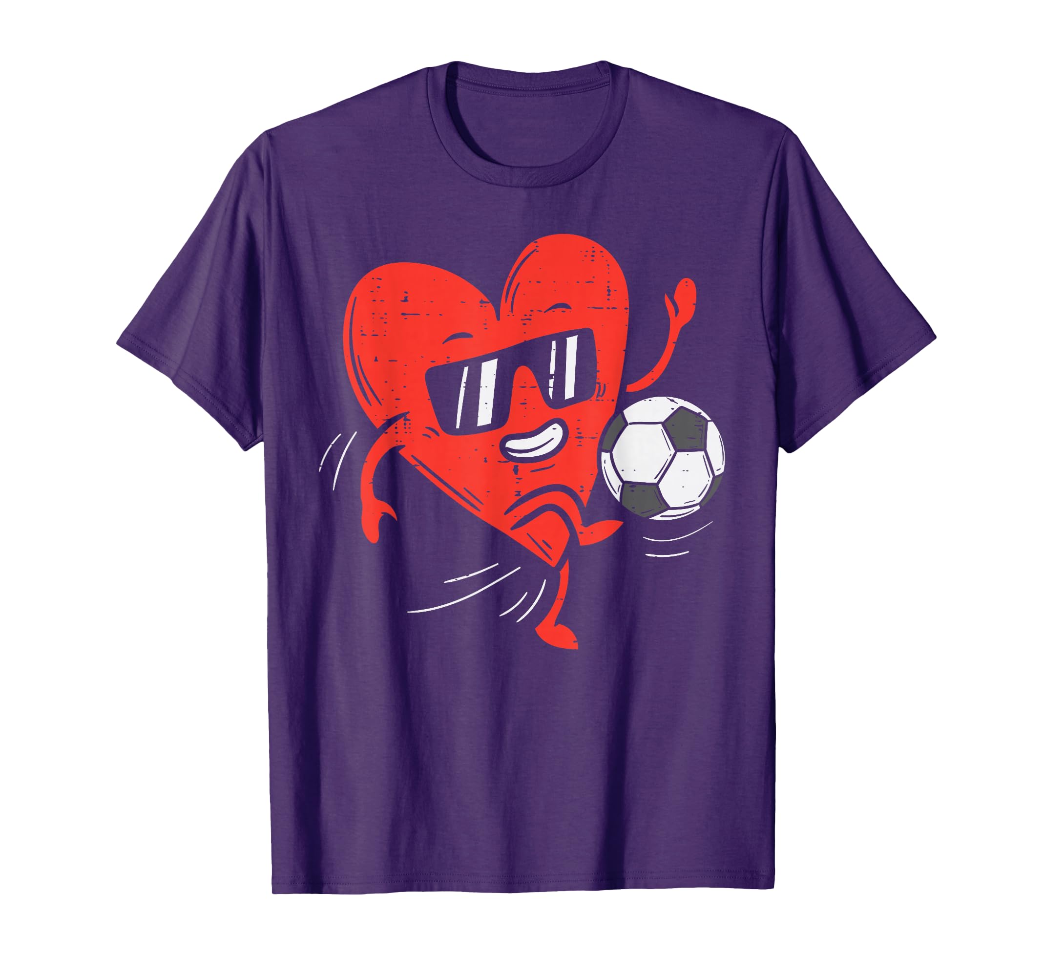 Heart Playing Soccer Valentines Day T-Shirt - Trendy Graphic for Adults - T-Shirt, Sweatshirt, Hoodie
