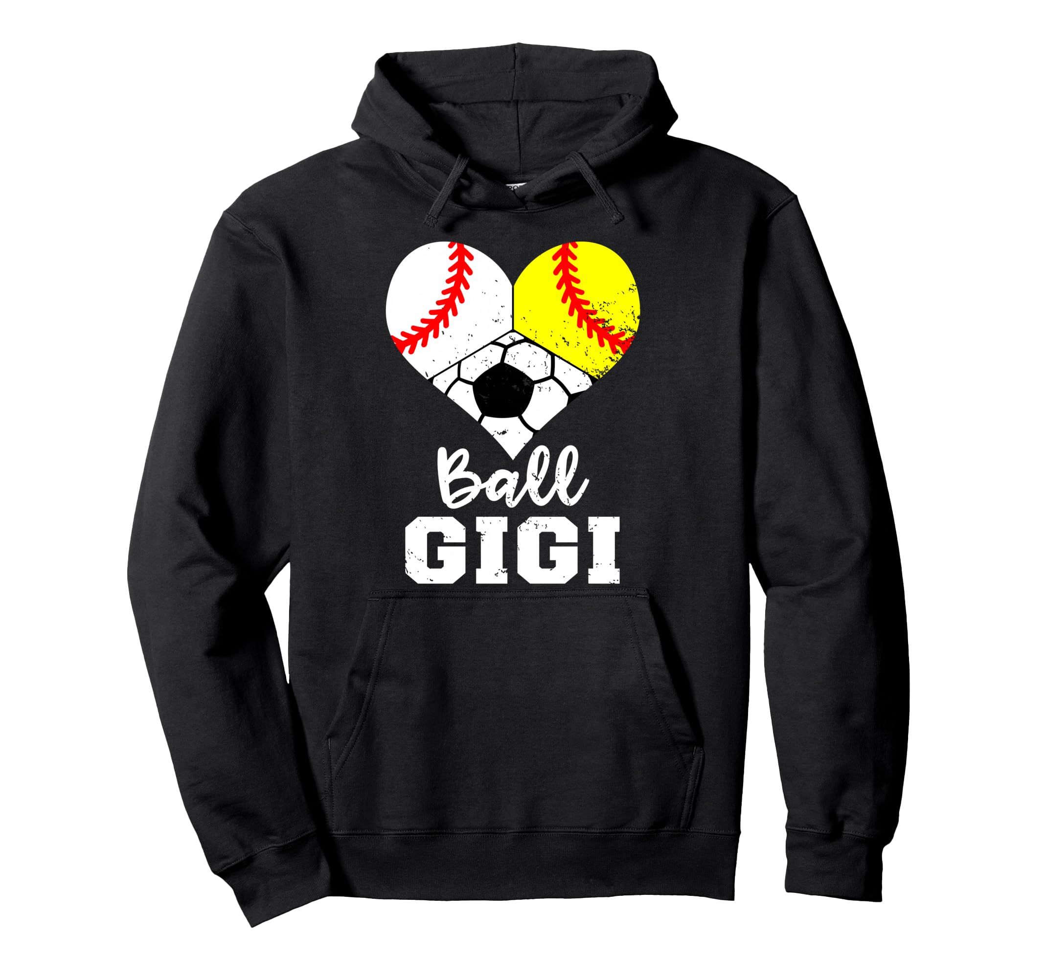 Ball Gigi Heart Funny Baseball Softball Hoodie - Aesthetic Graphic Unisex - T-Shirt, Sweatshirt, Hoodie