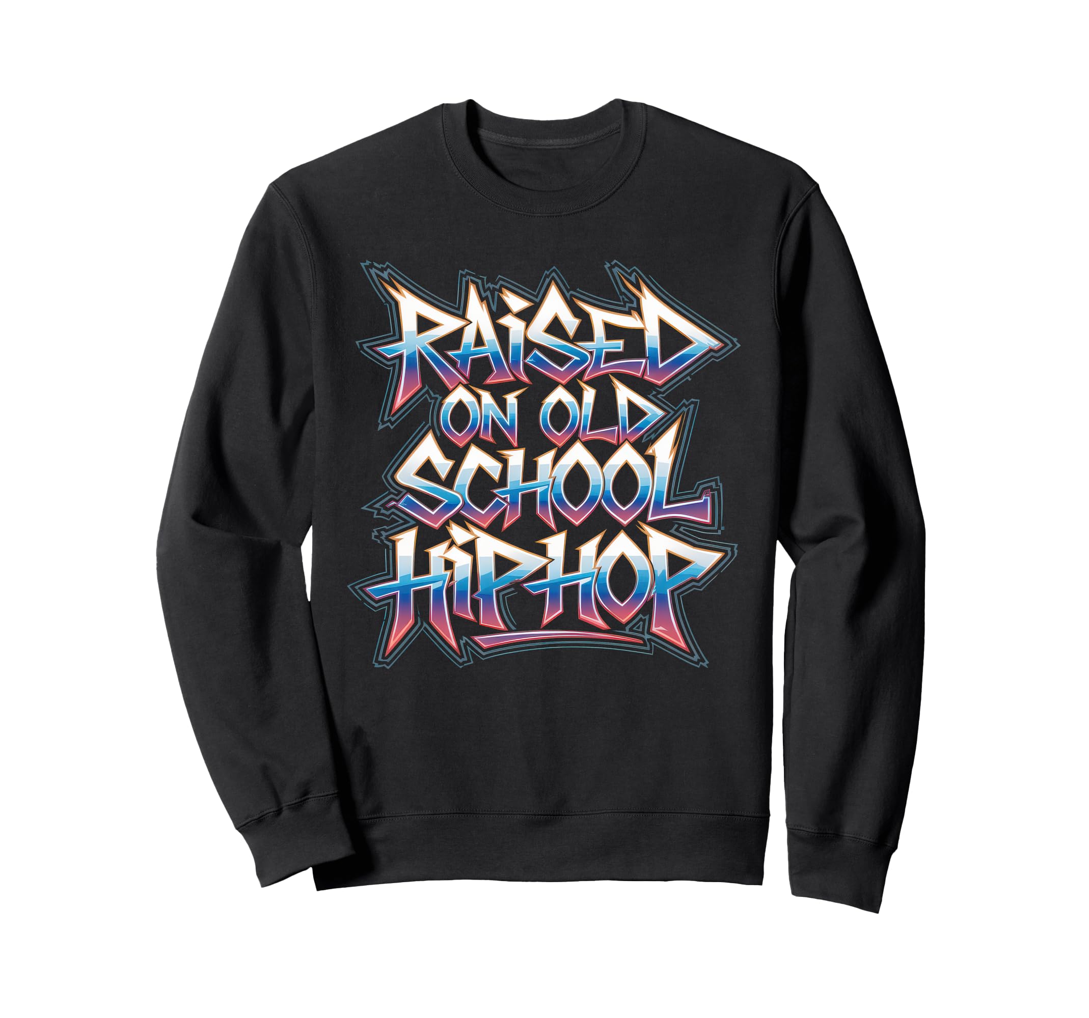 Raised Old School Hip Hop Cassette Sweatshirt - Streetwear Style Unisex - T-Shirt, Sweatshirt, Hoodie