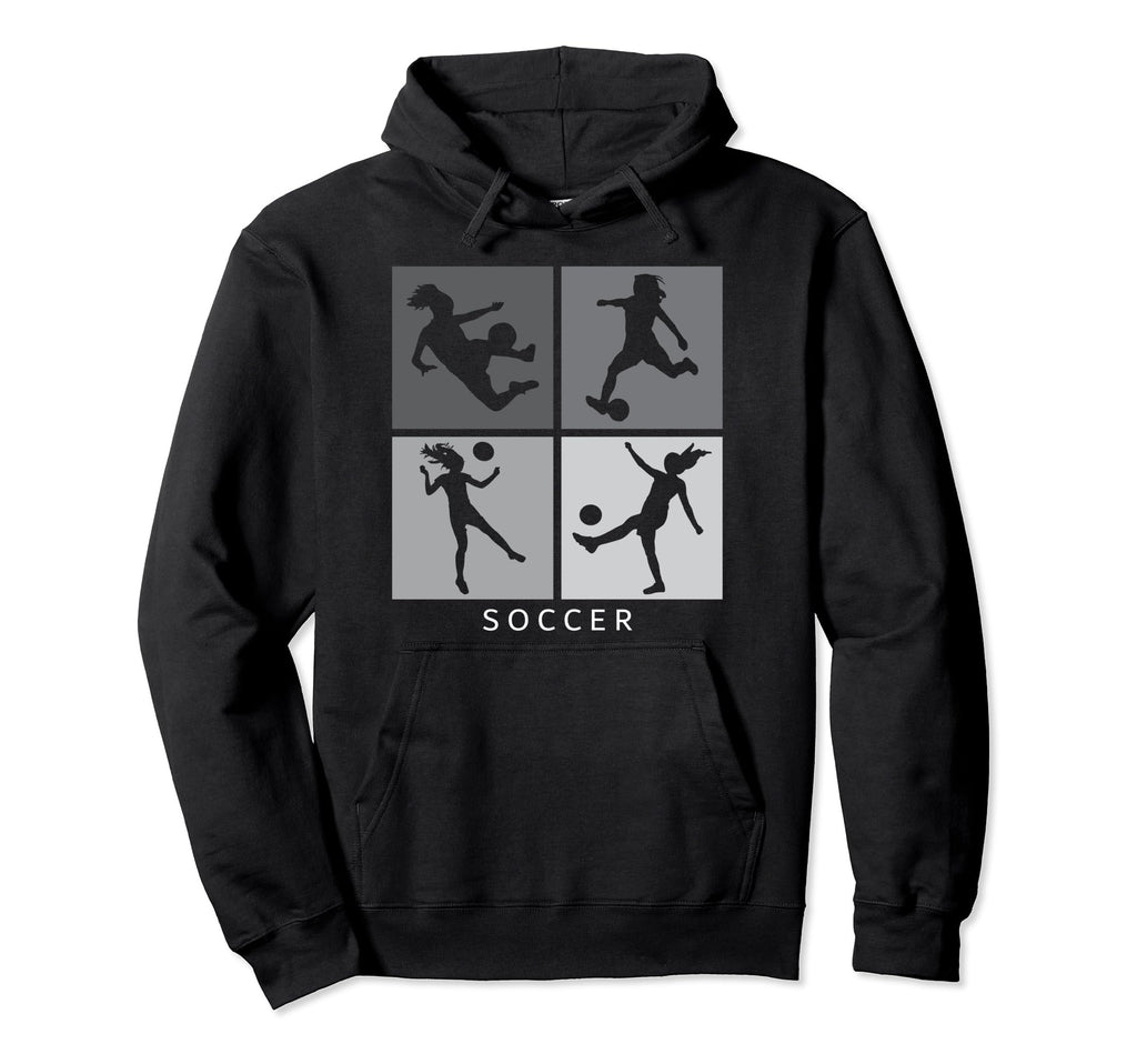 Soccer Silhouette Soccer Soccer Mom Hoodie - Custom Art Print for Adults - T-Shirt, Sweatshirt, Hoodie