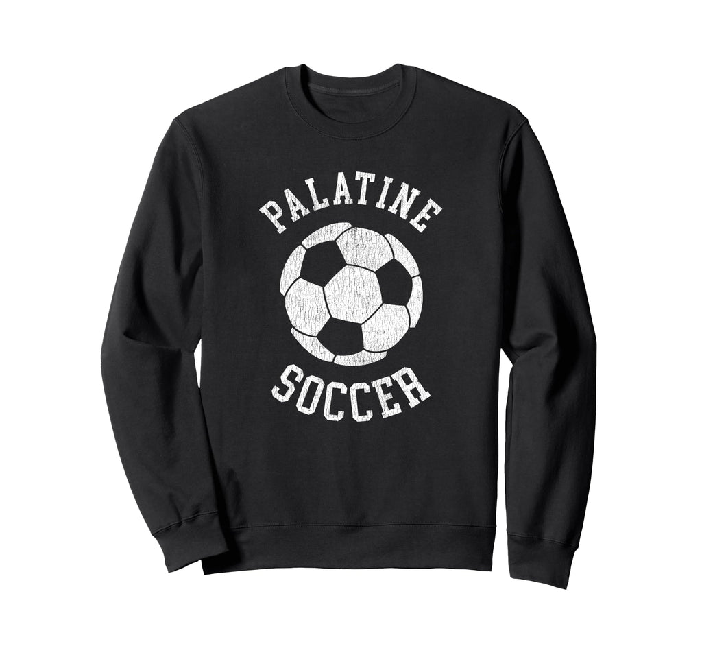 Palatine Soccer Distressed 90S Sweatshirt - Trendy Graphic Unisex - T-Shirt, Sweatshirt, Hoodie