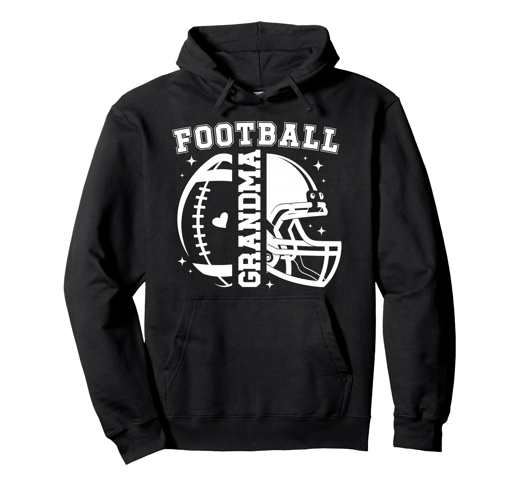 Football Grandma Football Player Grandmother Hoodie - Graphic Print Unisex - T-Shirt, Sweatshirt, Hoodie